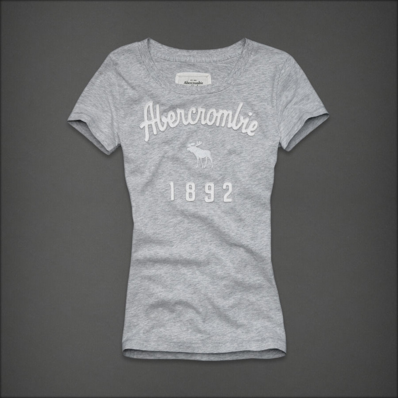 Abercrombie Fitch Mujeres De Cuello Redondo Corto Remera AF8197